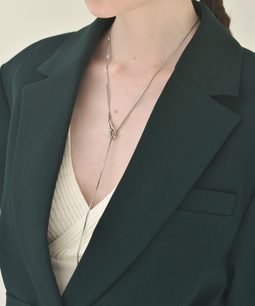 【WEB限定】”Aqua”ベネチアンチェーンネックレス/サージカルステンレス（金属アレルギー対応）【LHME / エルエイチエムイー】（ネックレス）｜LHME（エルエイチエムイー）