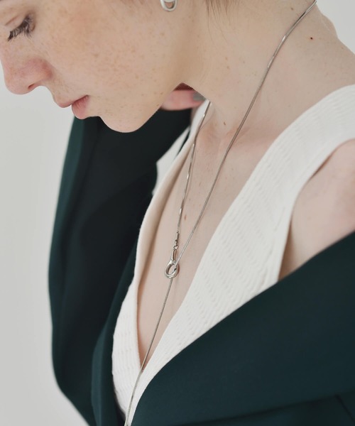 【WEB限定】”Aqua”ベネチアンチェーンネックレス/サージカルステンレス（金属アレルギー対応）【LHME / エルエイチエムイー】（ネックレス）｜LHME（エルエイチエムイー）