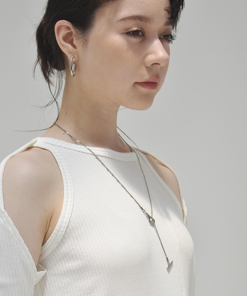 【WEB限定】”Aqua”ベネチアンチェーンネックレス/サージカルステンレス（金属アレルギー対応）【LHME / エルエイチエムイー】（ネックレス）｜LHME（エルエイチエムイー）