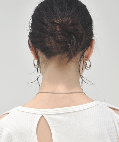 【WEB限定】”Aqua”ベネチアンチェーンネックレス/サージカルステンレス（金属アレルギー対応）【LHME / エルエイチエムイー】（ネックレス）｜LHME（エルエイチエムイー）