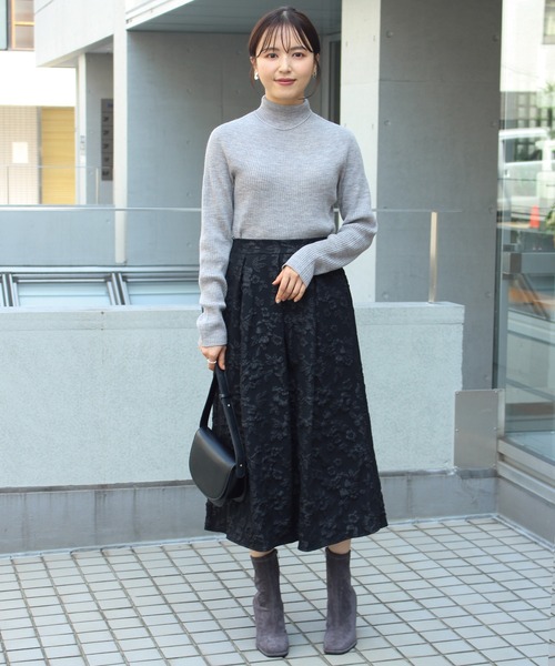 DOLCE&GABBANA ジャガード 花柄 スカート ブラック系 40 DOLCE&GABBANA