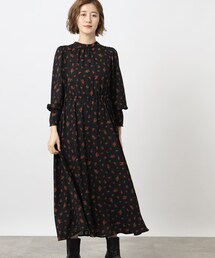 grove | ヴィンテージライクなプリントワンピース(ワンピース)