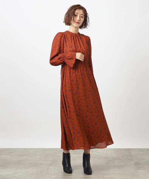 grove（グローブ）の「◆ヴィンテージライクなプリントワンピース（ワンピース・レディース・ブラウン系/ブラック・03/05/02/01/04）」の7枚目の写真