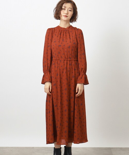 grove（グローブ）の「◆ヴィンテージライクなプリントワンピース（ワンピース・レディース・ブラウン系/ブラック・03/05/02/01/04）」の14枚目の写真