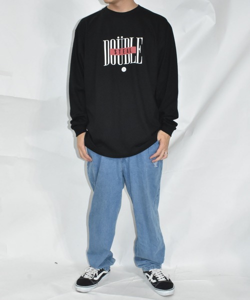 DOUBLE STEAL(ダブルスティール)の「DSトールロゴ 長袖Tシャツ(Tシャツ/カットソー・メンズ・ホワイト/ブラック・X-LARGE/LARGE/MEDIUM)」の7枚目の写真