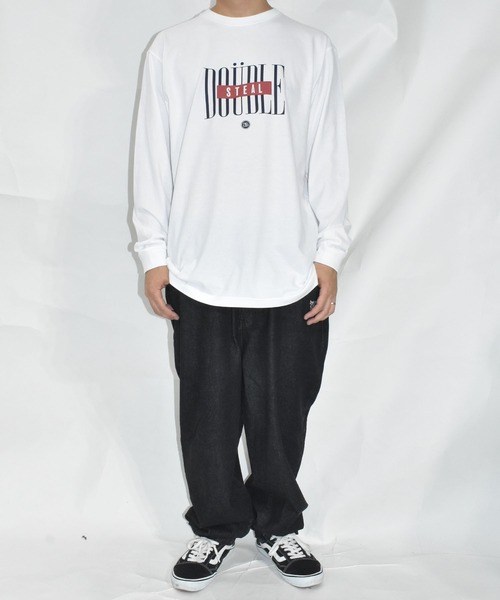 DOUBLE STEAL(ダブルスティール)の「DSトールロゴ 長袖Tシャツ(Tシャツ/カットソー・メンズ・ホワイト/ブラック・X-LARGE/LARGE/MEDIUM)」の5枚目の写真