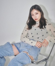 ANDGEEBEE | ロゴメッシュトップス(その他トップス)