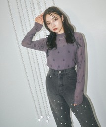 ロゴメッシュトップス