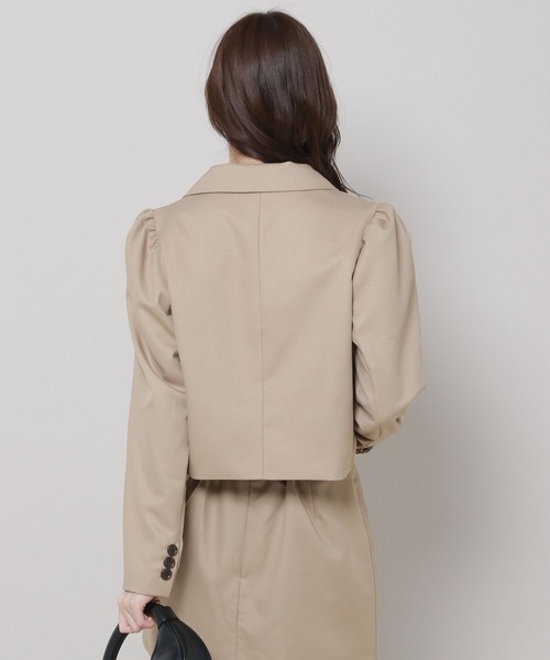 3.3 Field Trip （3.3フィールドトリップ）の「3.3 Field Trip／パフジャケット　2983569（テーラードジャケット・レディース・ベージュ/ブラック・FREE）」の13枚目の写真