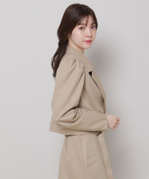 3.3 Field Trip （3.3フィールドトリップ）の「3.3 Field Trip／パフジャケット　2983569（テーラードジャケット・レディース・ベージュ/ブラック・FREE）」の12枚目の写真