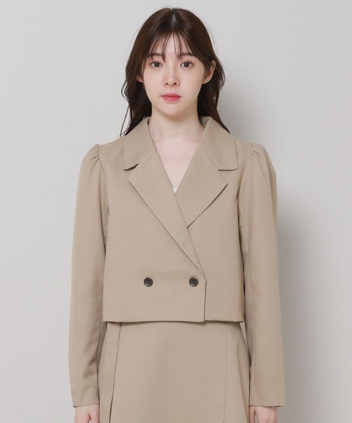 3.3 Field Trip （3.3フィールドトリップ）の「3.3 Field Trip／パフジャケット　2983569（テーラードジャケット・レディース・ベージュ/ブラック・FREE）」の15枚目の写真