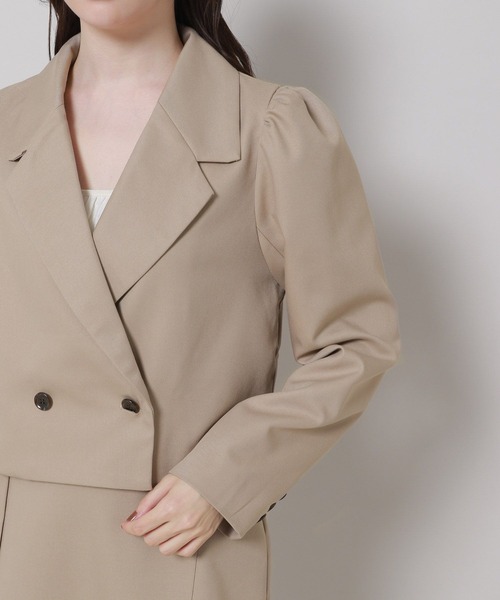 3.3 Field Trip （3.3フィールドトリップ）の「3.3 Field Trip／パフジャケット　2983569（テーラードジャケット・レディース・ベージュ/ブラック・FREE）」の20枚目の写真