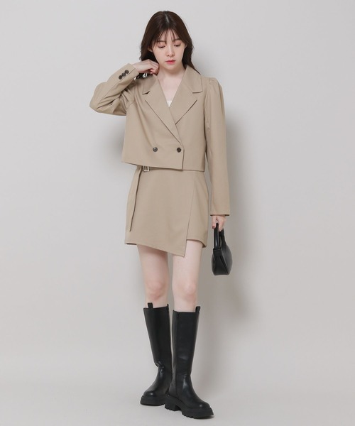 3.3 Field Trip （3.3フィールドトリップ）の「3.3 Field Trip／パフジャケット　2983569（テーラードジャケット・レディース・ベージュ/ブラック・FREE）」の8枚目の写真