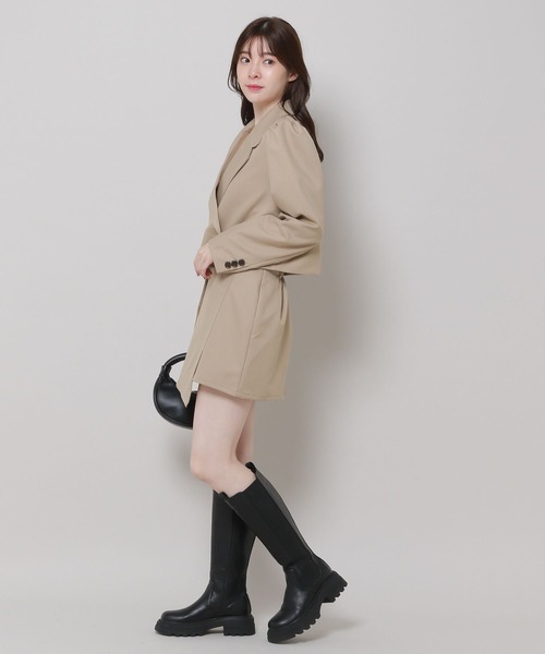 3.3 Field Trip （3.3フィールドトリップ）の「3.3 Field Trip／パフジャケット　2983569（テーラードジャケット・レディース・ベージュ/ブラック・FREE）」の9枚目の写真