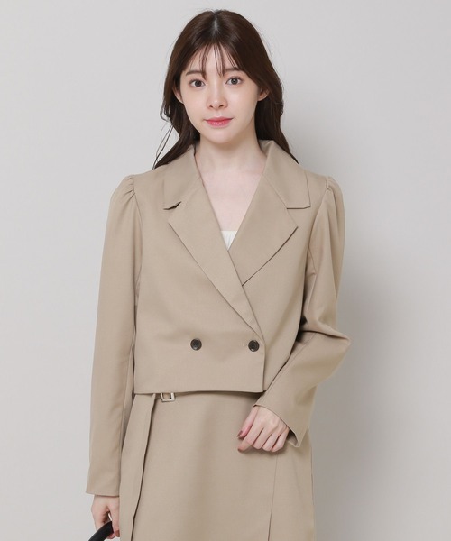 3.3 Field Trip （3.3フィールドトリップ）の「3.3 Field Trip／パフジャケット　2983569（テーラードジャケット・レディース・ベージュ/ブラック・FREE）」の11枚目の写真