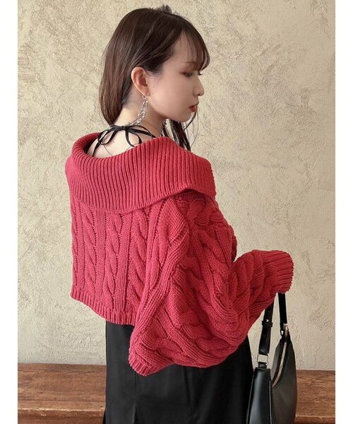 dazzlin（ダズリン）の「ビッグカラーケーブルZIPカーディガン