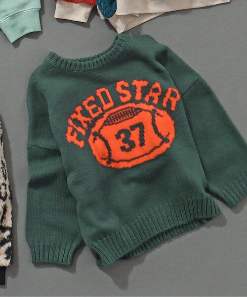 BREEZE(ブリーズ)の「カレッジロゴニット(ニット/セーター・キッズ・ワインレッド/ネイビー/グリーン・120/100/140)」の3枚目の写真