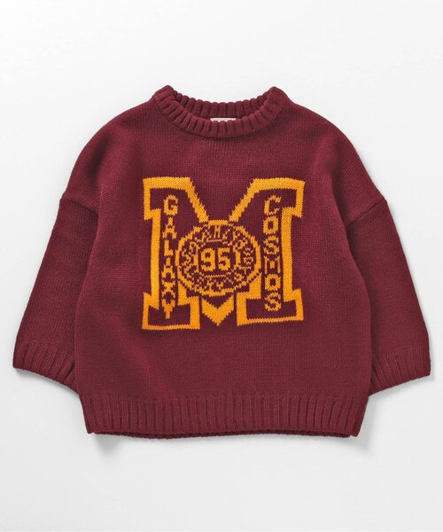 BREEZE(ブリーズ)の「カレッジロゴニット(ニット/セーター・キッズ・ワインレッド/ネイビー/グリーン・120/100/140)」の2枚目の写真