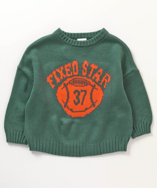 BREEZE(ブリーズ)の「カレッジロゴニット(ニット/セーター・キッズ・ワインレッド/ネイビー/グリーン・120/100/140)」の7枚目の写真