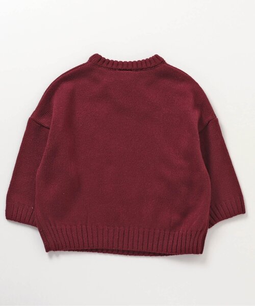 BREEZE(ブリーズ)の「カレッジロゴニット(ニット/セーター・キッズ・ワインレッド/ネイビー/グリーン・120/100/140)」の10枚目の写真