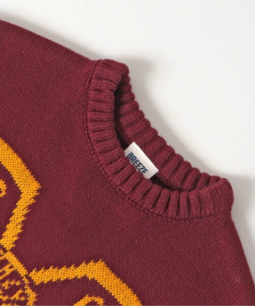 BREEZE(ブリーズ)の「カレッジロゴニット(ニット/セーター・キッズ・ワインレッド/ネイビー/グリーン・120/100/140)」の11枚目の写真