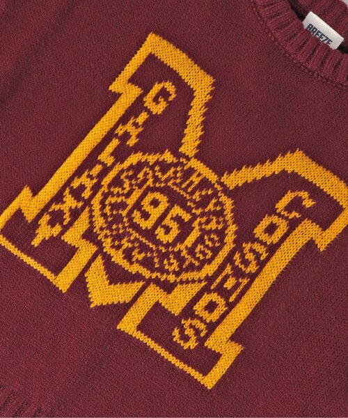 BREEZE(ブリーズ)の「カレッジロゴニット(ニット/セーター・キッズ・ワインレッド/ネイビー/グリーン・120/100/140)」の12枚目の写真