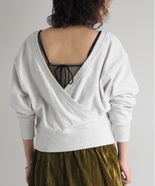 cepo（セポ）の「カシュクールロゴスウェット　2WAY（スウェット・レディース・オフホワイト/ベージュ・M）」の5枚目の写真