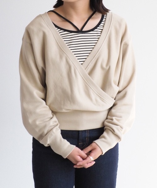 cepo（セポ）の「カシュクールロゴスウェット　2WAY（スウェット・レディース・オフホワイト/ベージュ・M）」の19枚目の写真