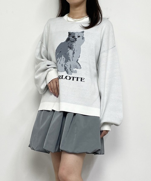 NICOLE CLUB（ニコル クラブ）の「猫ジャガードニットプルオーバー