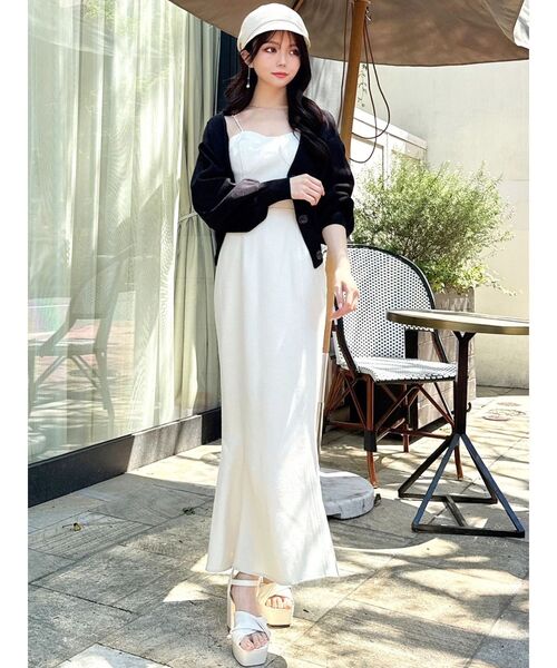 RESEXXY(リゼクシー)の「パフスリーブニットカーディガン(カーディガン/ボレロ・レディース・ブラック/ブルー/アイボリー・FREE)」の6枚目の写真