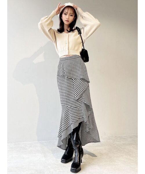 RESEXXY(リゼクシー)の「パフスリーブニットカーディガン(カーディガン/ボレロ・レディース・ブラック/ブルー/アイボリー・FREE)」の11枚目の写真