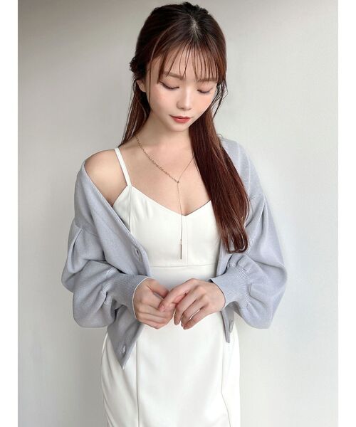 RESEXXY(リゼクシー)の「パフスリーブニットカーディガン(カーディガン/ボレロ・レディース・ブラック/ブルー/アイボリー・FREE)」の14枚目の写真