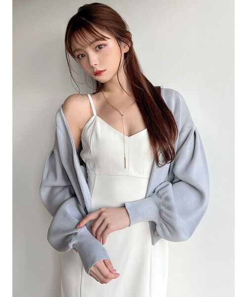 RESEXXY(リゼクシー)の「パフスリーブニットカーディガン(カーディガン/ボレロ・レディース・ブラック/ブルー/アイボリー・FREE)」の15枚目の写真