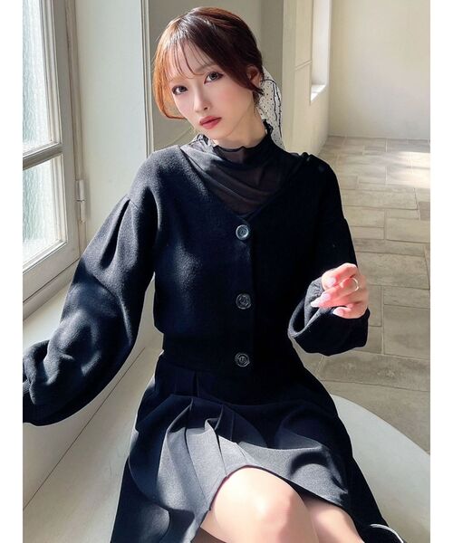 RESEXXY(リゼクシー)の「パフスリーブニットカーディガン(カーディガン/ボレロ・レディース・ブラック/ブルー/アイボリー・FREE)」の19枚目の写真