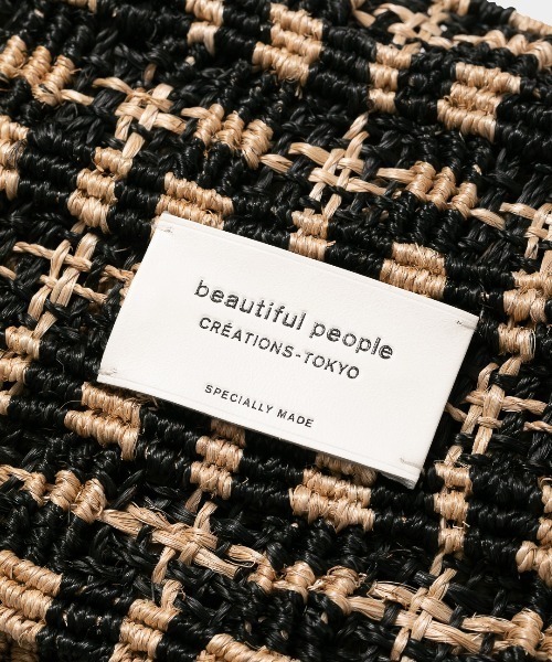 beautiful people（ビューティフルピープル）の「abaca knitting      compact shoulder bag（ショルダーバッグ・レディース・ピンク系その他/ブラック×ベージュ/イエロー×グリーン・FREE）」の5枚目の写真