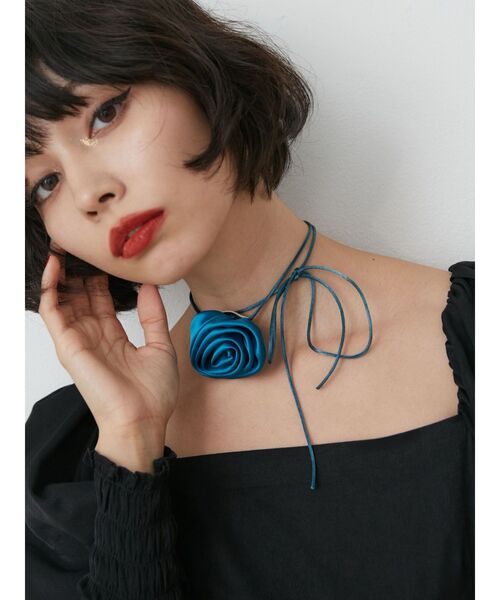jouetie（ジュエティ）の「コサージュチョーカー（チョーカー・レディース・ブルー/ブラック・FREE）」の3枚目の写真