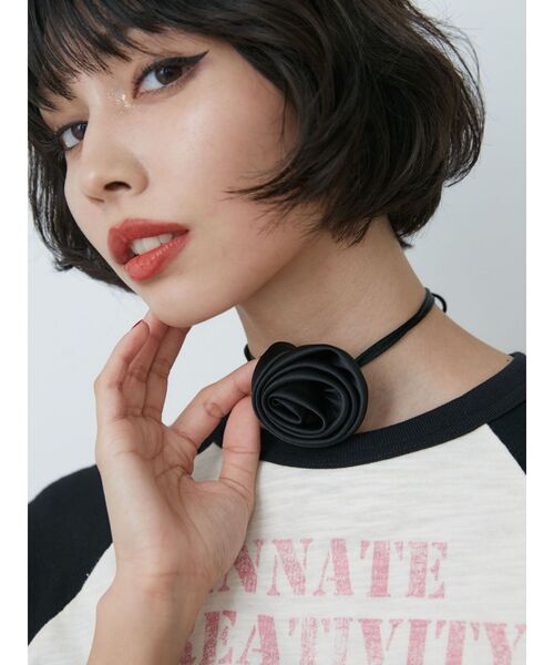 jouetie（ジュエティ）の「コサージュチョーカー（チョーカー・レディース・ブルー/ブラック・FREE）」の4枚目の写真