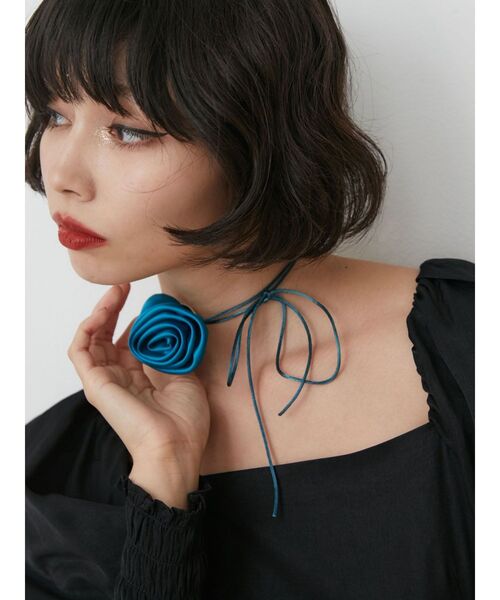 jouetie（ジュエティ）の「コサージュチョーカー（チョーカー・レディース・ブルー/ブラック・FREE）」の9枚目の写真