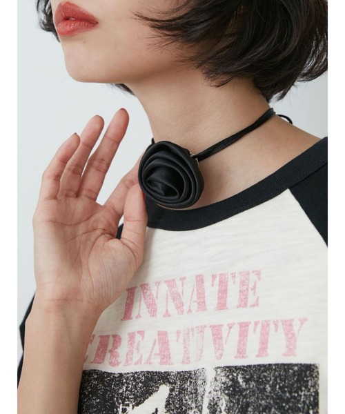 jouetie（ジュエティ）の「コサージュチョーカー（チョーカー・レディース・ブルー/ブラック・FREE）」の2枚目の写真