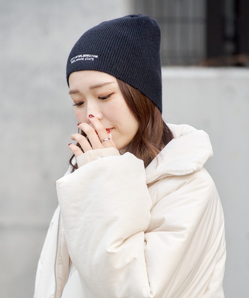 Chico（チコ）の「ロゴ入りリブシャギービーニー（ニットキャップ