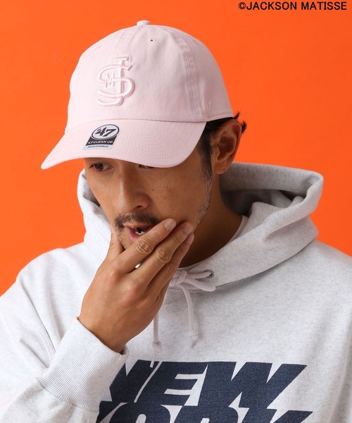 '47(フォーティーセブン)の「【JACKSON MATISSE×BAYFLOW】ワンポイントロゴCAP(キャップ・メンズ・ナチュラル/チャコール/ピンク・FREE)」の5枚目の写真