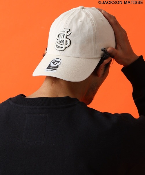 '47(フォーティーセブン)の「【JACKSON MATISSE×BAYFLOW】ワンポイントロゴCAP(キャップ・メンズ・ナチュラル/チャコール/ピンク・FREE)」の6枚目の写真