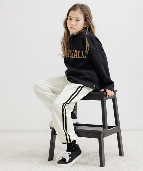 Bee des Bee(ビーデスビー)の「ラインパンツ(スウェットパンツ・キッズ・ブラック/杢グレー/ホワイト/ピンク/ブルー/ライラック・110cm/120cm/130cm/140cm/150cm/100cm)」の13枚目の写真