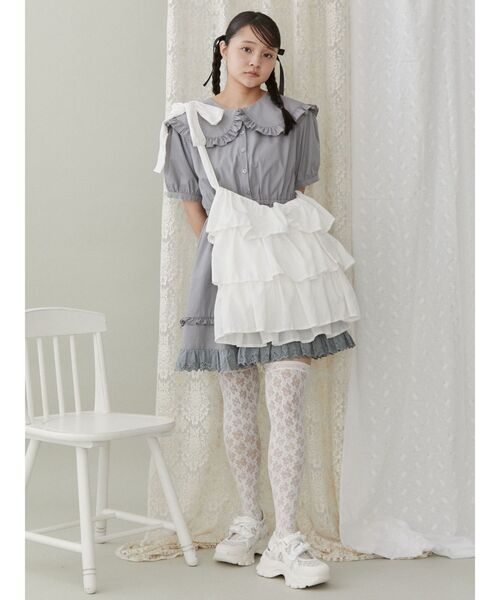 merry jenny（メリージェニー）の「frilly tote bag（ショルダーバッグ・レディース・ブラック/オフホワイト・FREE）」の15枚目の写真