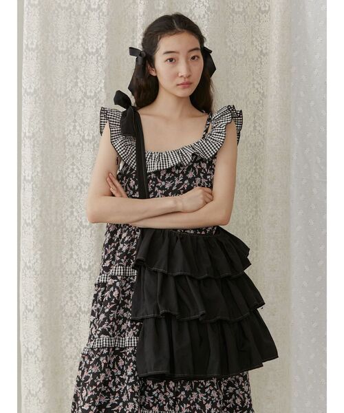 merry jenny（メリージェニー）の「frilly tote bag（ショルダーバッグ・レディース・ブラック/オフホワイト・FREE）」の17枚目の写真
