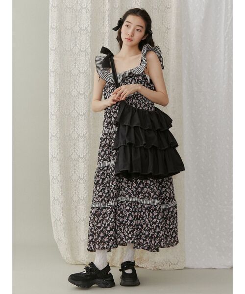 merry jenny（メリージェニー）の「frilly tote bag（ショルダーバッグ・レディース・ブラック/オフホワイト・FREE）」の20枚目の写真