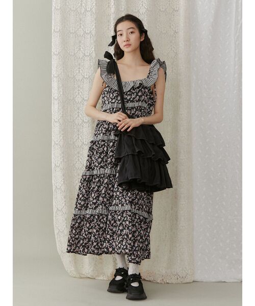 merry jenny（メリージェニー）の「frilly tote bag（ショルダーバッグ・レディース・ブラック/オフホワイト・FREE）」の21枚目の写真