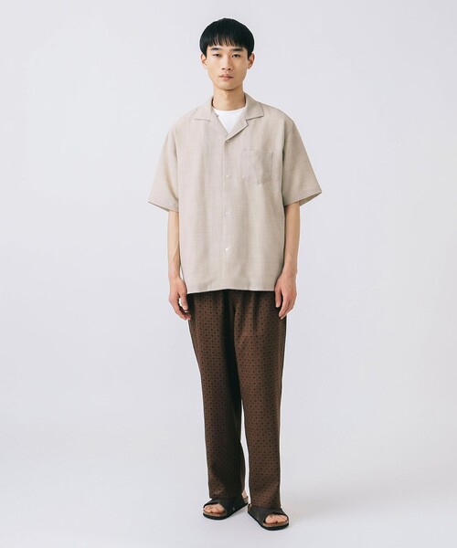 BEAMS HEART(ビームスハート)の「プリント リラックス アンクル パンツ(ウォッシャブル)(その他パンツ・メンズ・ネイビー/ブラウン・MEDIUM/SMALL/LARGE)」の3枚目の写真