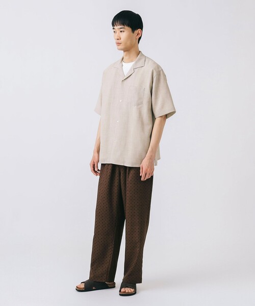 BEAMS HEART(ビームスハート)の「プリント リラックス アンクル パンツ(ウォッシャブル)(その他パンツ・メンズ・ネイビー/ブラウン・MEDIUM/SMALL/LARGE)」の4枚目の写真