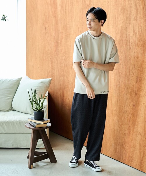BEAMS HEART(ビームスハート)の「プリント リラックス アンクル パンツ(ウォッシャブル)(その他パンツ・メンズ・ネイビー/ブラウン・MEDIUM/SMALL/LARGE)」の13枚目の写真